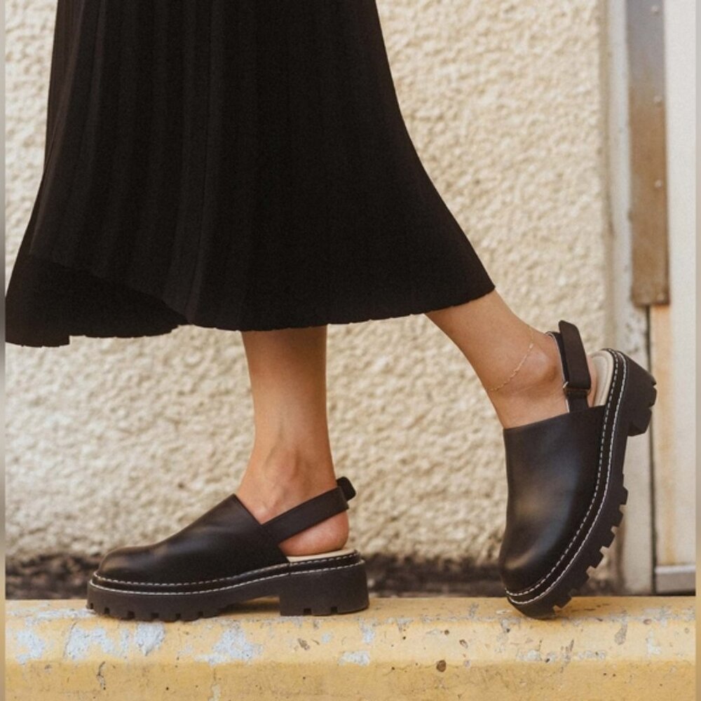 ISO Poppy Barley Lug Mules sz 6 6.5 7